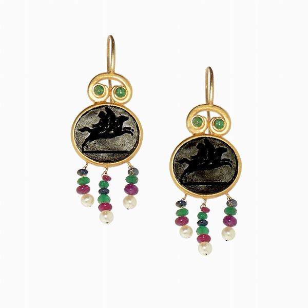 Paio di orecchini  - Asta Bijoux e Fashion Jewelry - Curio - Casa d'aste in Firenze