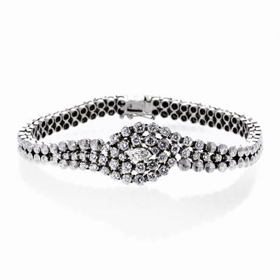 Bracciale in Oro Bianco e Diamanti