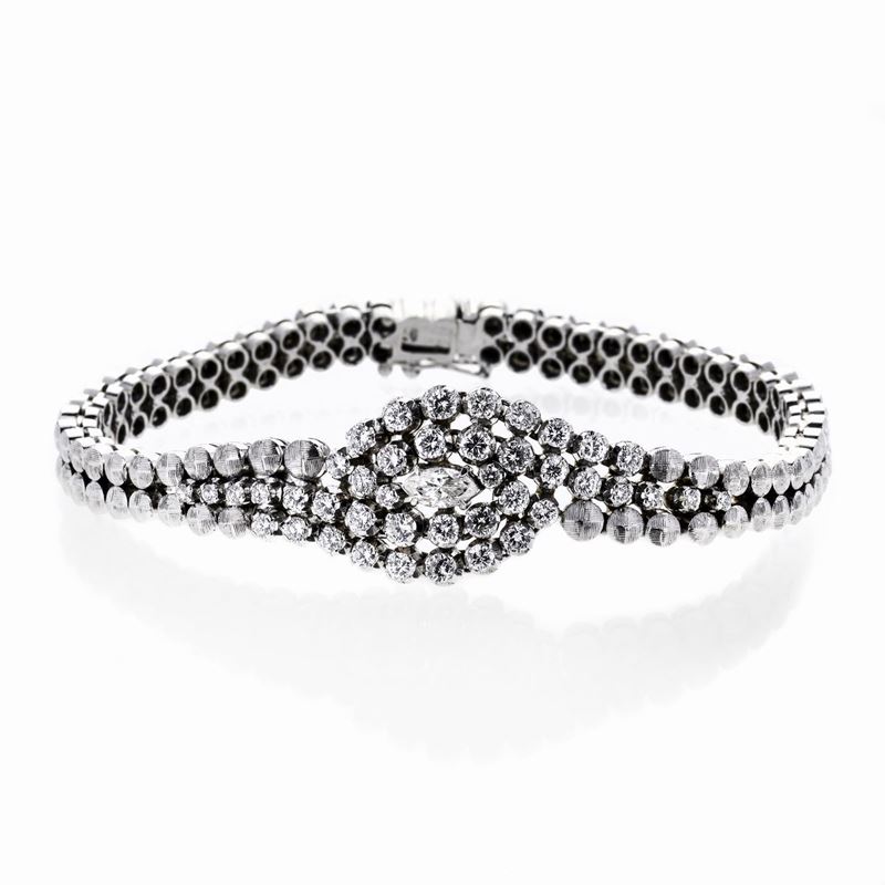 Bracciale in Oro Bianco e Diamanti