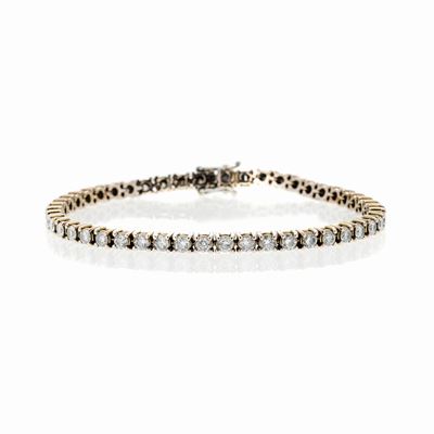 Bracciale Tennis in Oro Rosa e Diamanti