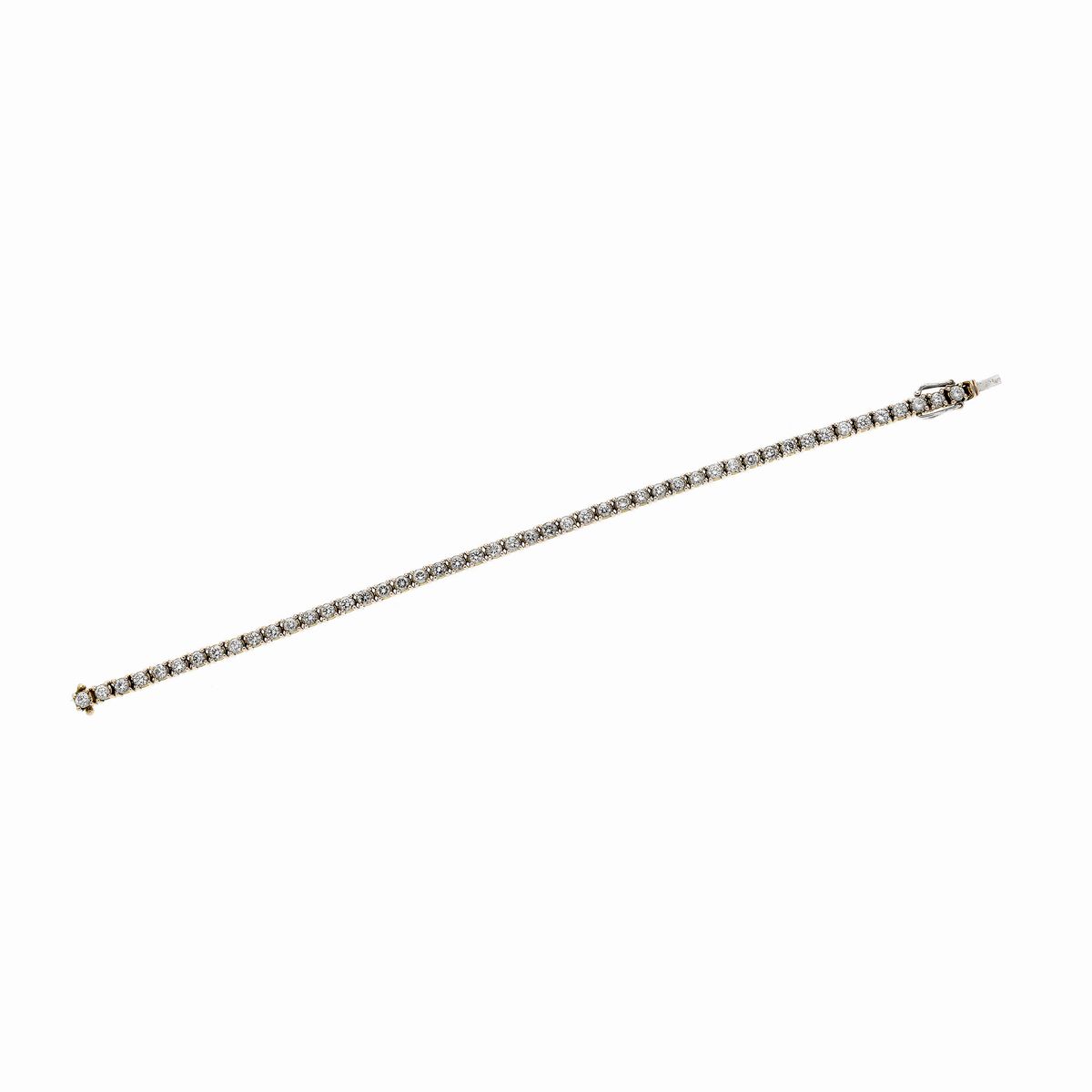 Bracciale Tennis in Oro Rosa e Diamanti