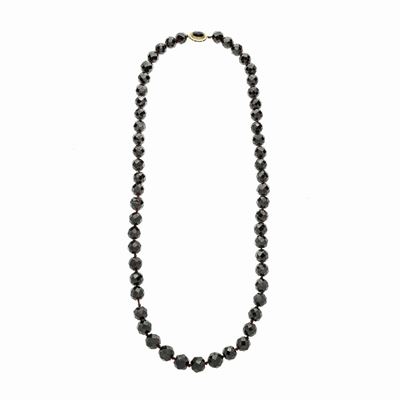 Collana in Granato e Oro Giallo