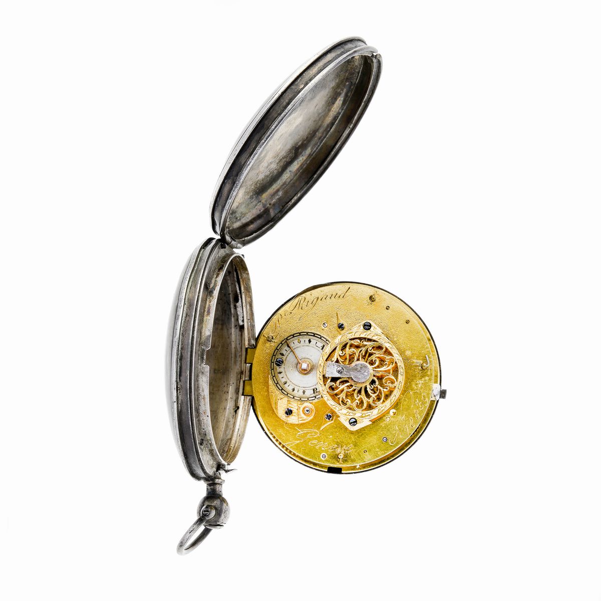 Orologio da Tasca in Argento, Porcellana e Smalti Pre Rigaud