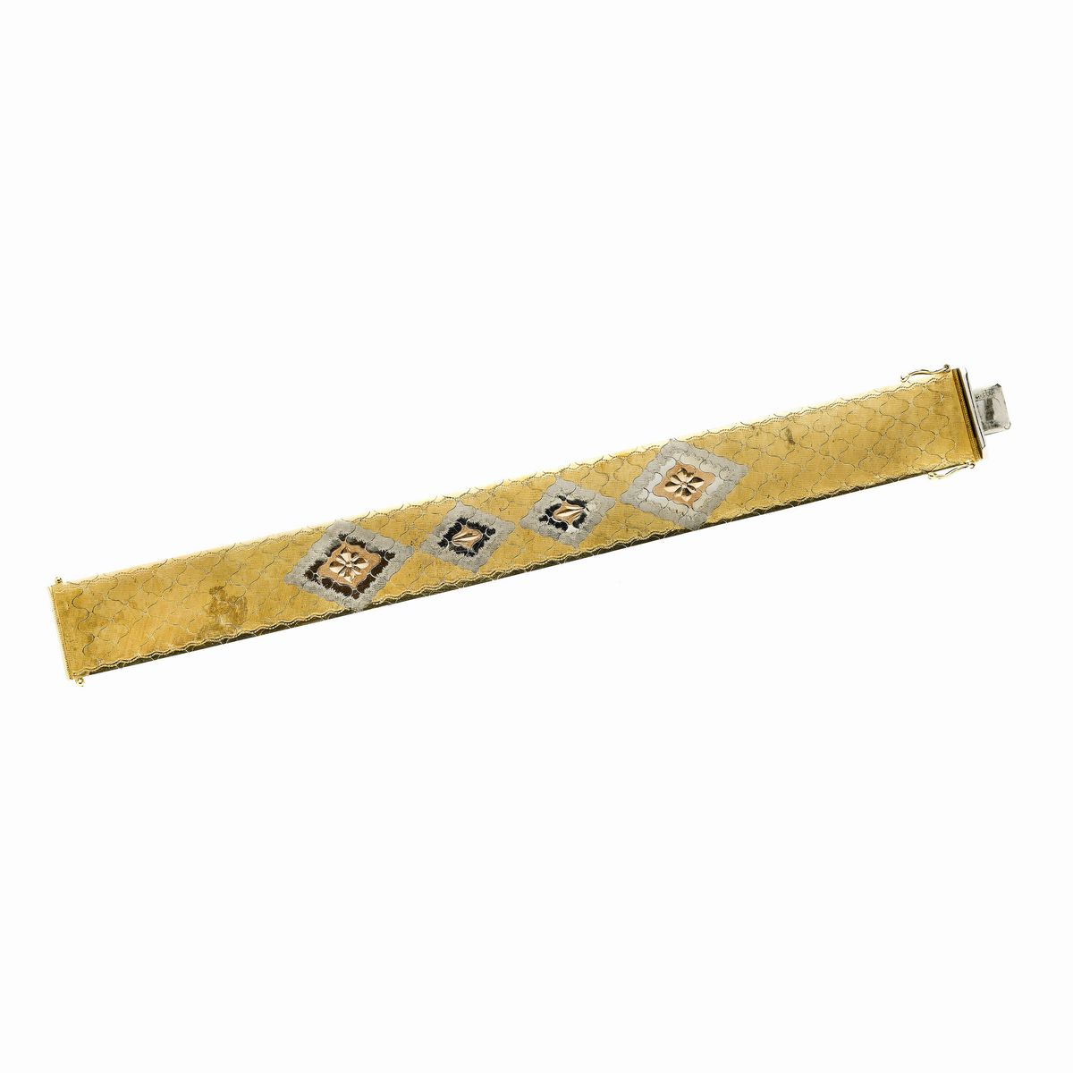 Bracciale in Oro Giallo e Oro Bianco