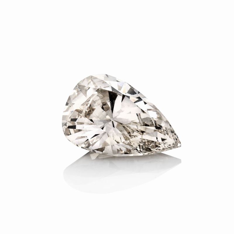Anello in Oro Giallo, Diamanti e Diamante Fancy