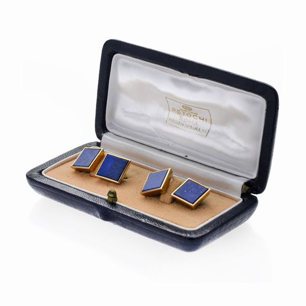 PETOCHI : Pair of twins in yellow gold and lapis lazuli Petochi  - Auction Auction of Antique Jewelry, Modern and watches - Curio - Casa d'aste in Firenze