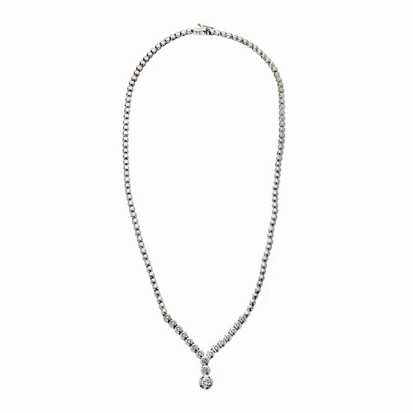 Collier in white gold and diamonds
