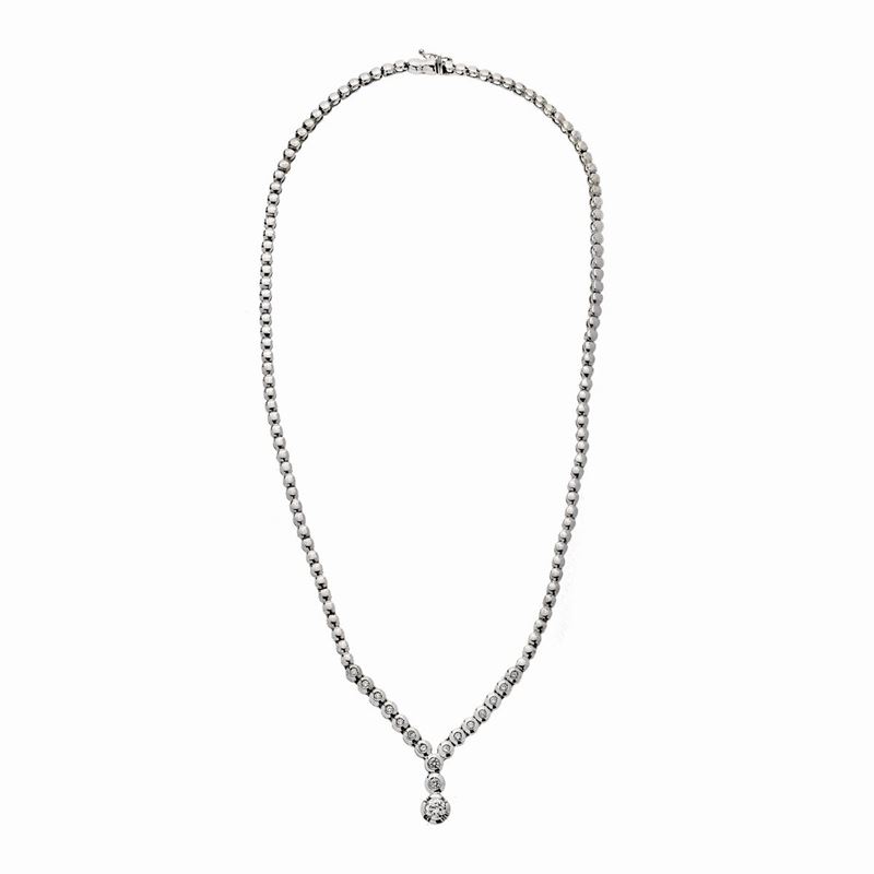 Collier in Oro Bianco e Diamanti