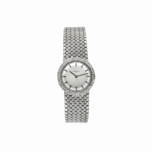 ZENITH : Orologio da signora in oro bianco Zenith  - Asta Asta di Gioielli  e Orologi -  Gioielli Antichi da una Collezione Veneziana (lotti 1- 91) - Curio - Casa d'aste in Firenze