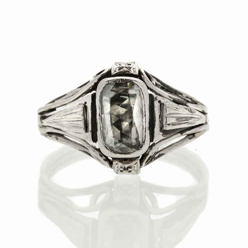 Anello in Oro Bianco e Diamanti