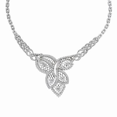 Collier in Oro Bianco e Diamanti