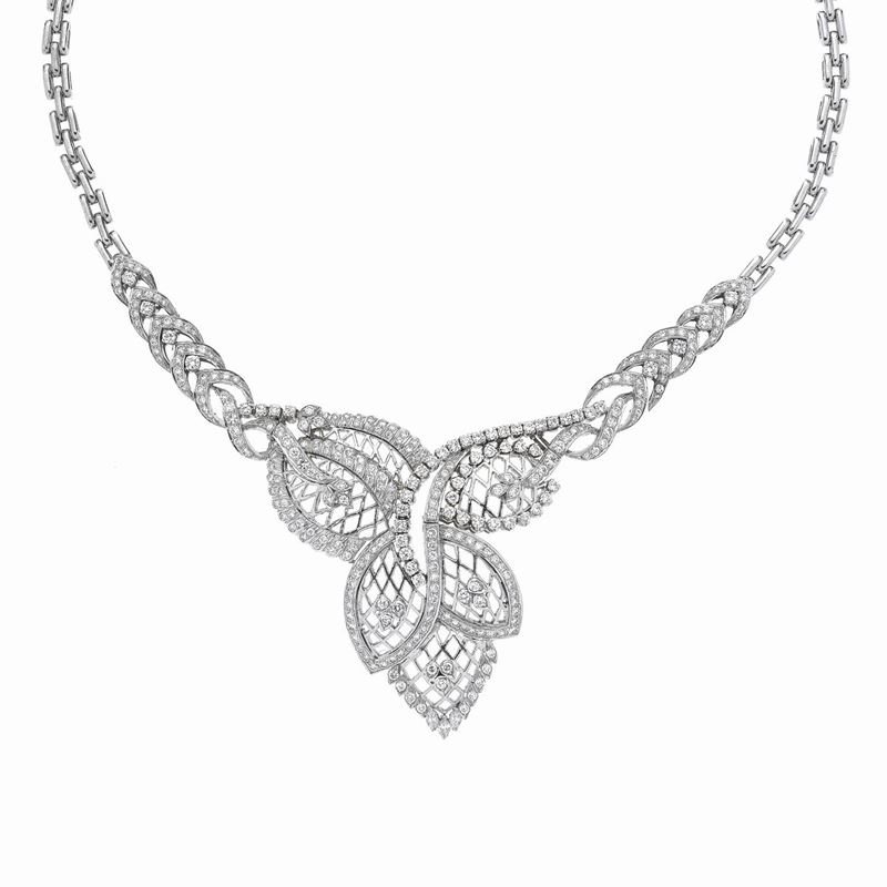 Collier in Oro Bianco e Diamanti