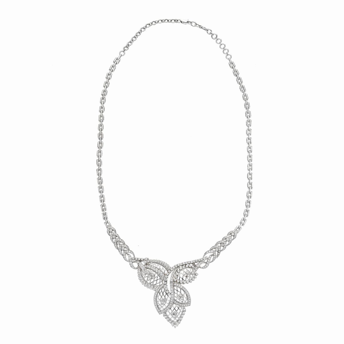 Collier in Oro Bianco e Diamanti