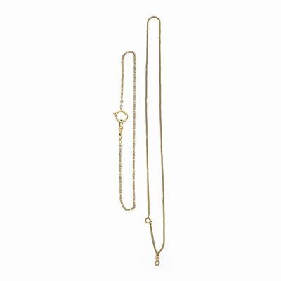 Due Catene da Orologio in Oro Giallo