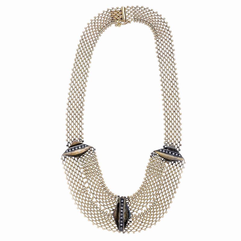 Collier De Chien in Giallo e Diamanti