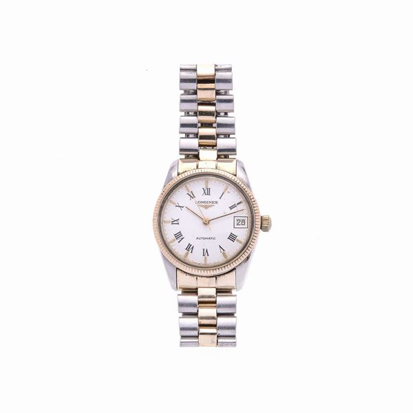 LONGINES : wristwatch in steel and yellow gold Longines  - Auction Jewelery and Watch auction - Antique Jewelery from a Venetian Collection (lots 1-91) - Curio - Casa d'aste in Firenze
