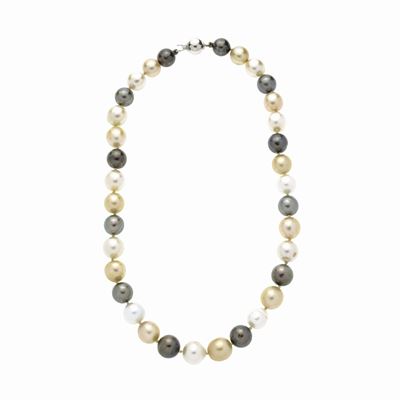 Girocollo in Perle, Perle Gold, Tahiti e Oro Bianco