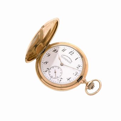 Orologio da Tasca Cronometre in Oro Giallo Chaux De Fonds Eberhard & Co
