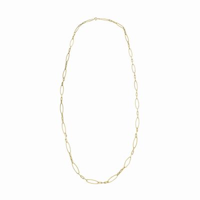 Lunga Collana a Maglie in Oro Giallo