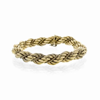 Bracciale a Torchon in Oro Giallo