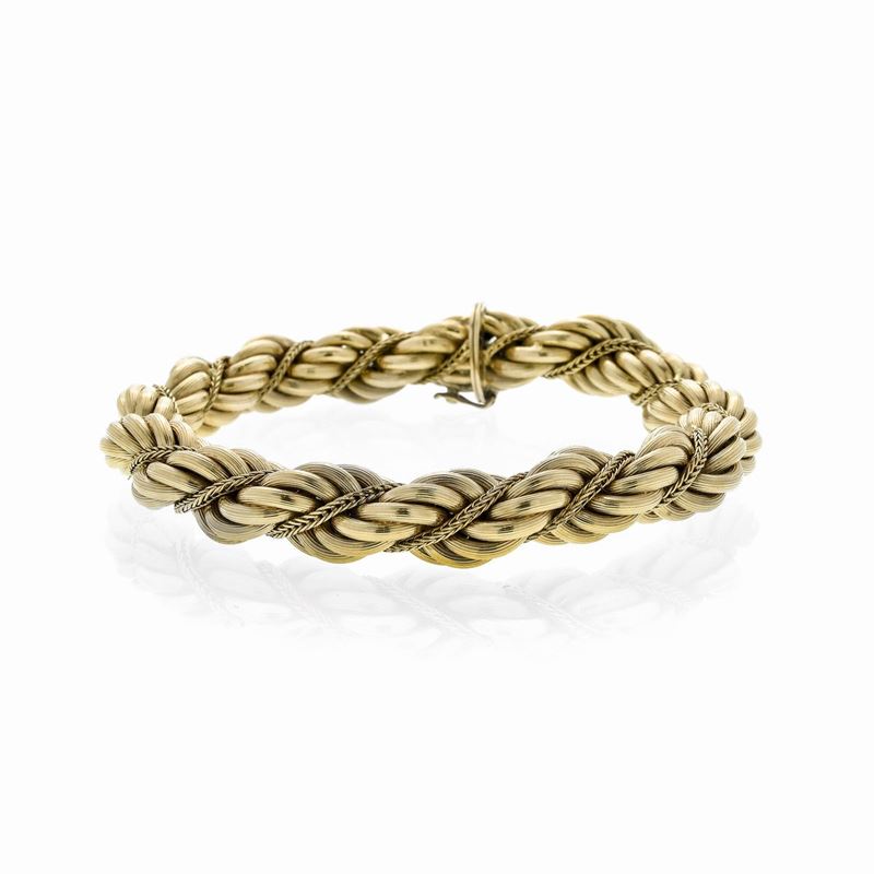 Bracciale a Torchon in Oro Giallo