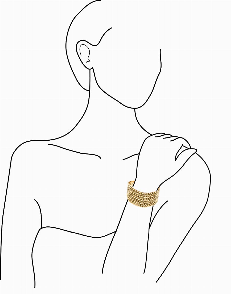 Alto Bracciale in Oro Giallo
