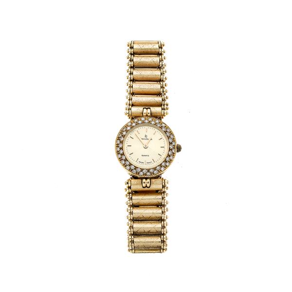 Wrist watch in yellow gold and diamonds  - Auction Auction of Antique Jewelry, Modern and Watches - Curio - Casa d'aste in Firenze