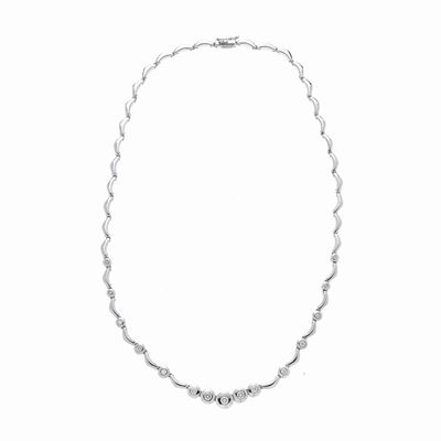 Girocollo in Oro Bianco e Diamanti