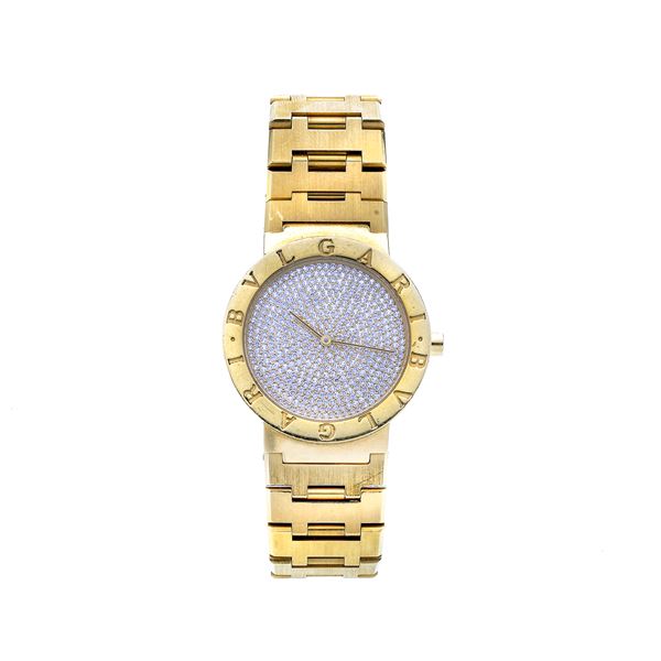 Autore eng Maccari eng Nominativo  eng - Wrist watch in yellow gold and diamond Bulgari