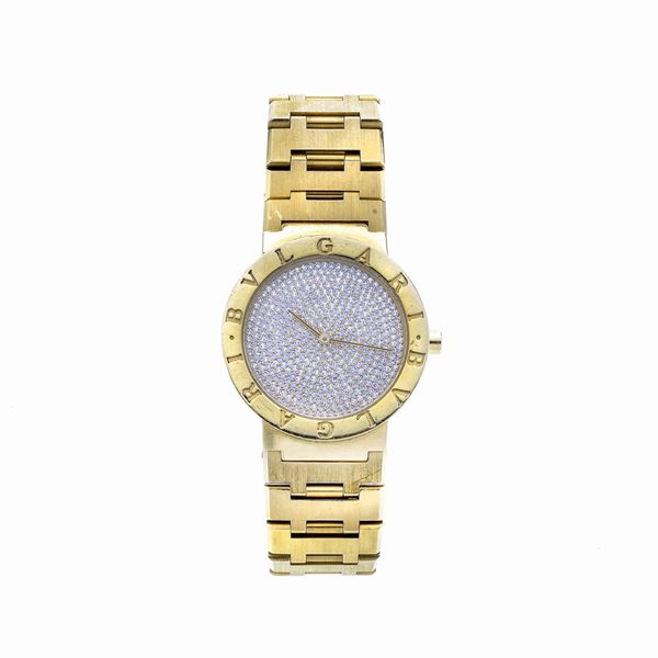 BULGARI - Wrist watch in yellow gold and diamond Bulgari