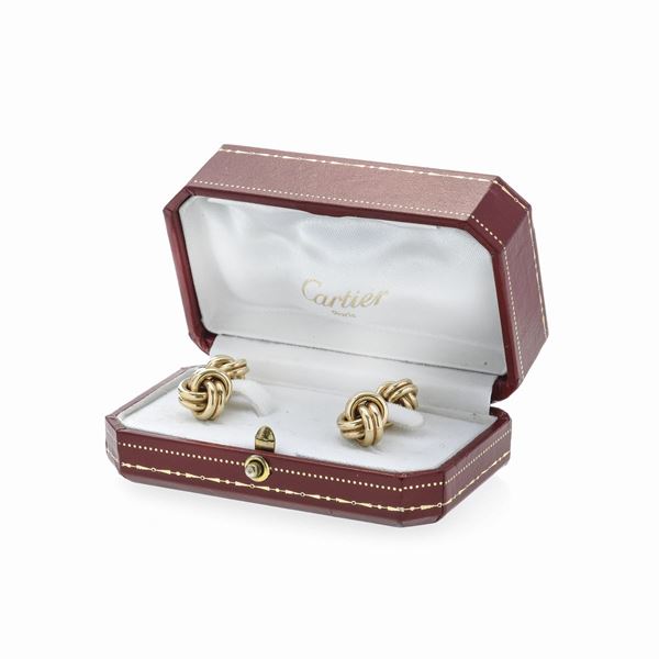 Pair of  cufflinks in gold 14 kt Cartier