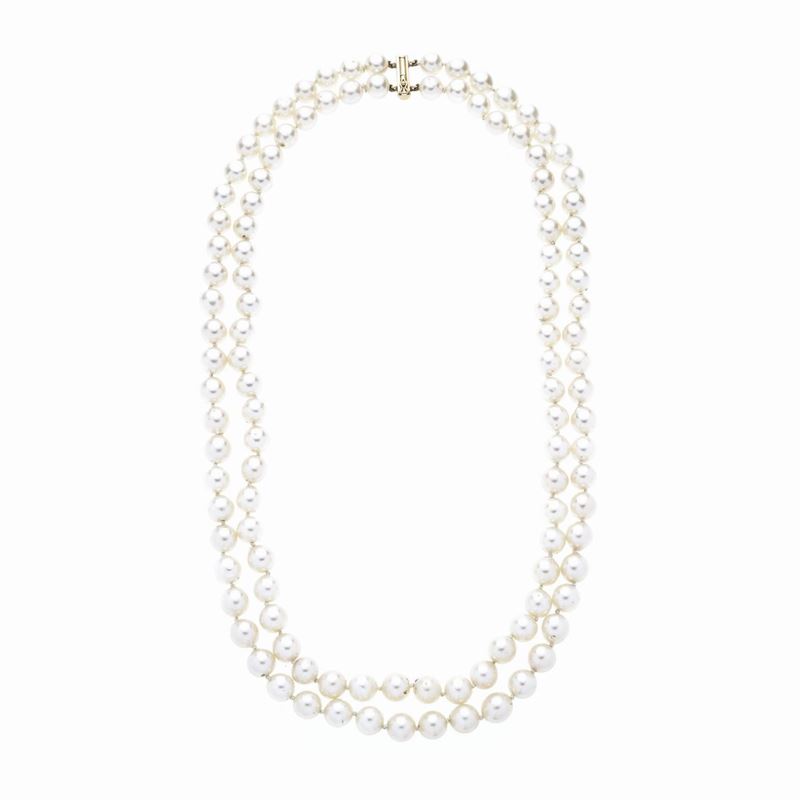 Collana in Perle Coltivate e Oro Giallo