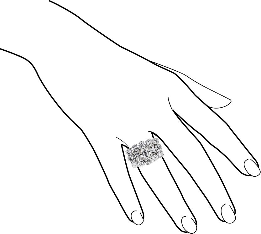 Anello in Oro Bianco e Diamanti