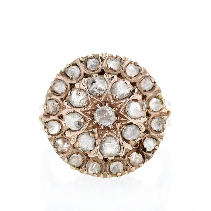 Anello in Oro Giallo e Diamanti