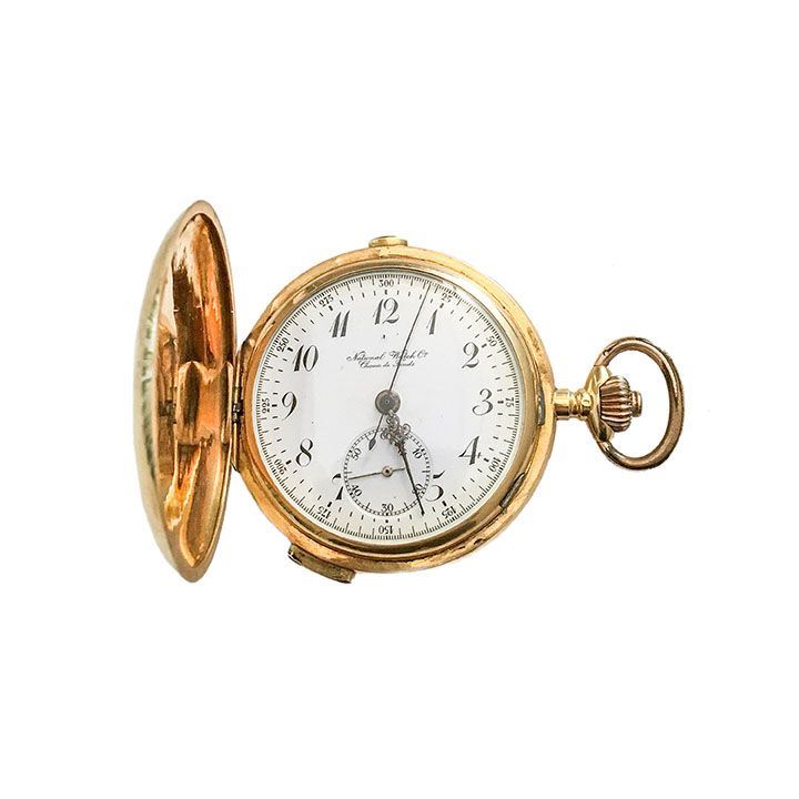 Orologio da Tasca in Oro Giallo National Watch & Co-chaux De Fonds