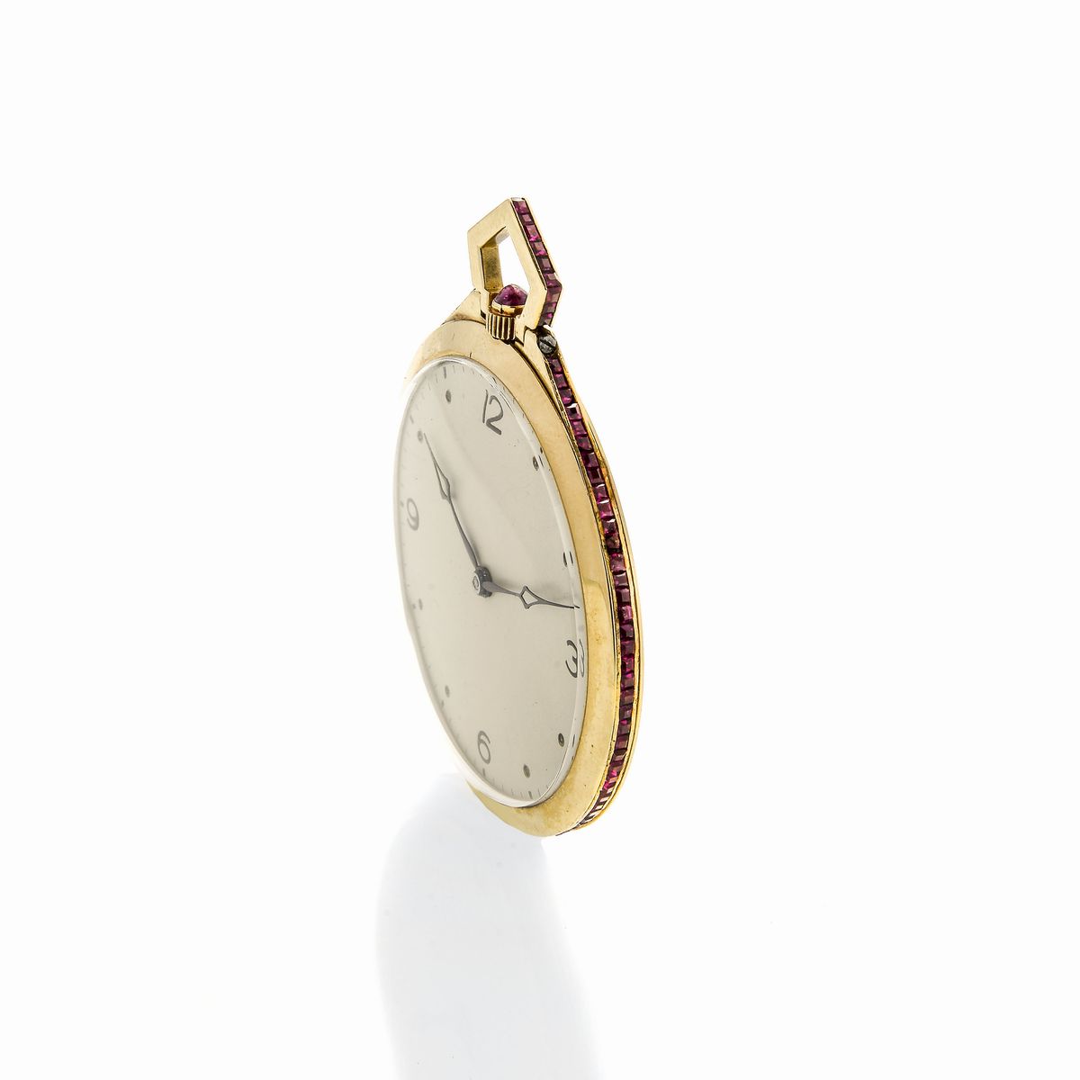 Orologio da Frac da Tasca in Oro Giallo e Rubini
