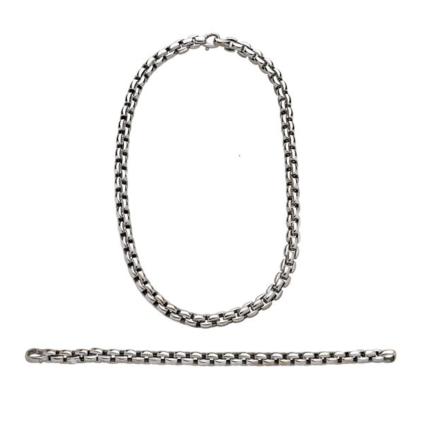FOPE - Set composed of a round neck and bracelet in white gold Fope