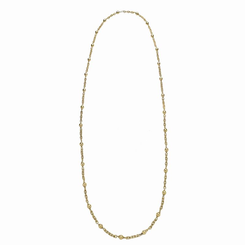 Lunga Collana in Oro Giallo