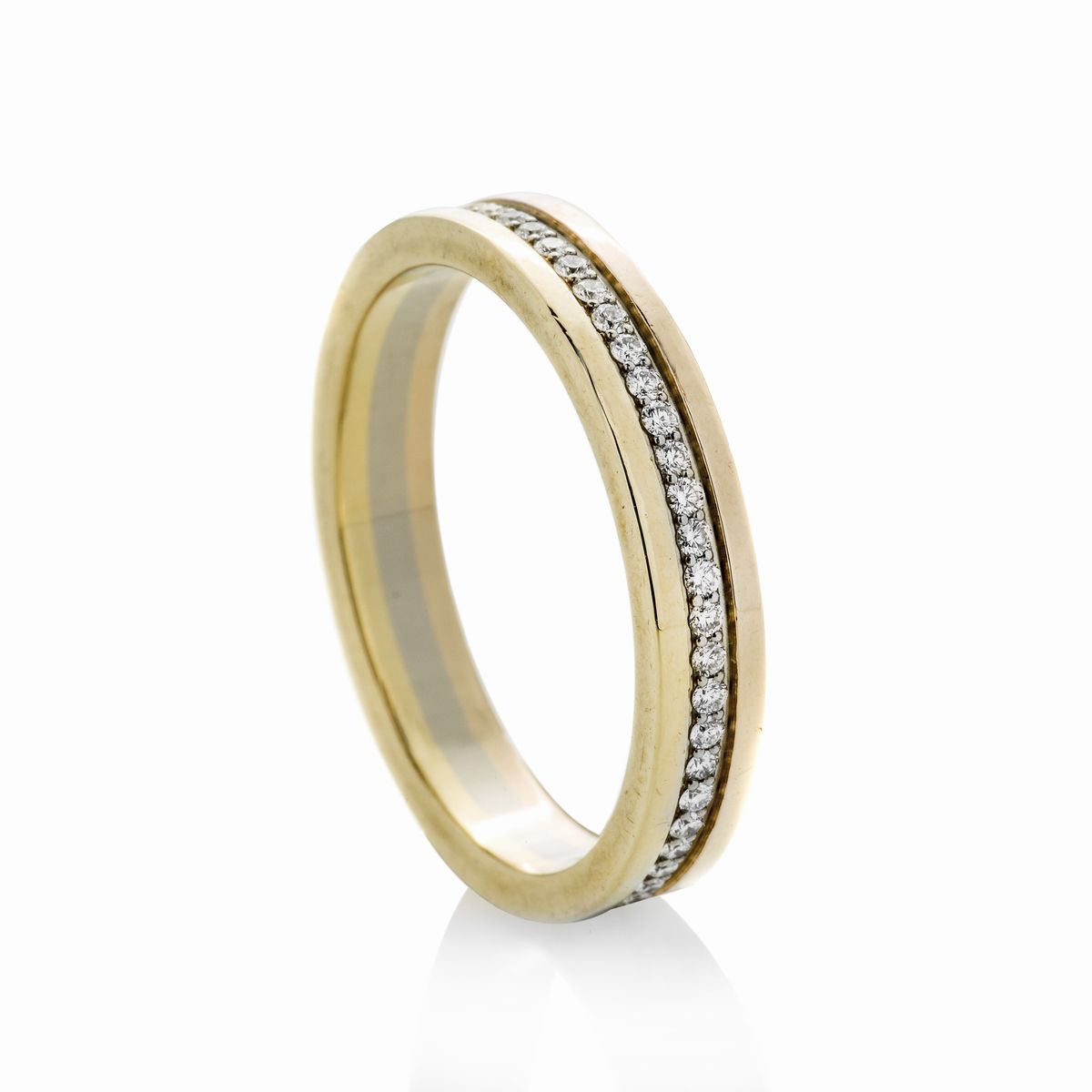 Anello Trinity in Oro Giallo, Oro Rosa e Diamanti Cartier