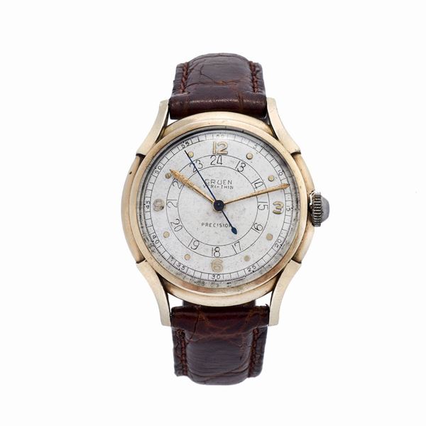 Wristwatch in yellow 14 kt Gruen Veri-Thin
