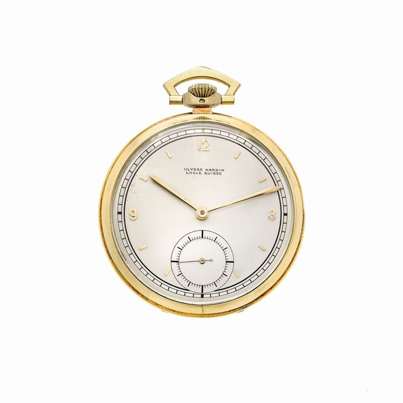 Orologio da Tasca Cronometro in Oro Giallo Ulysse Nardin