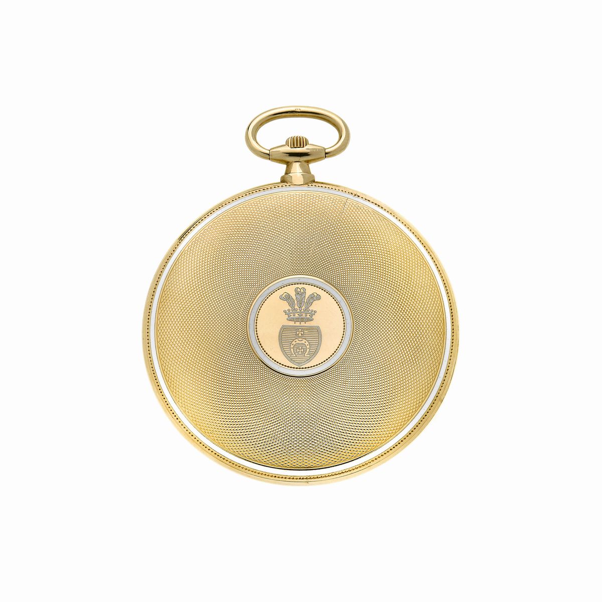 Orologio da Tasca in Oro Giallo e Smalto Bianco Cartier