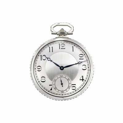 Orologio da Tasca in Oro Bianco e Zaffiri