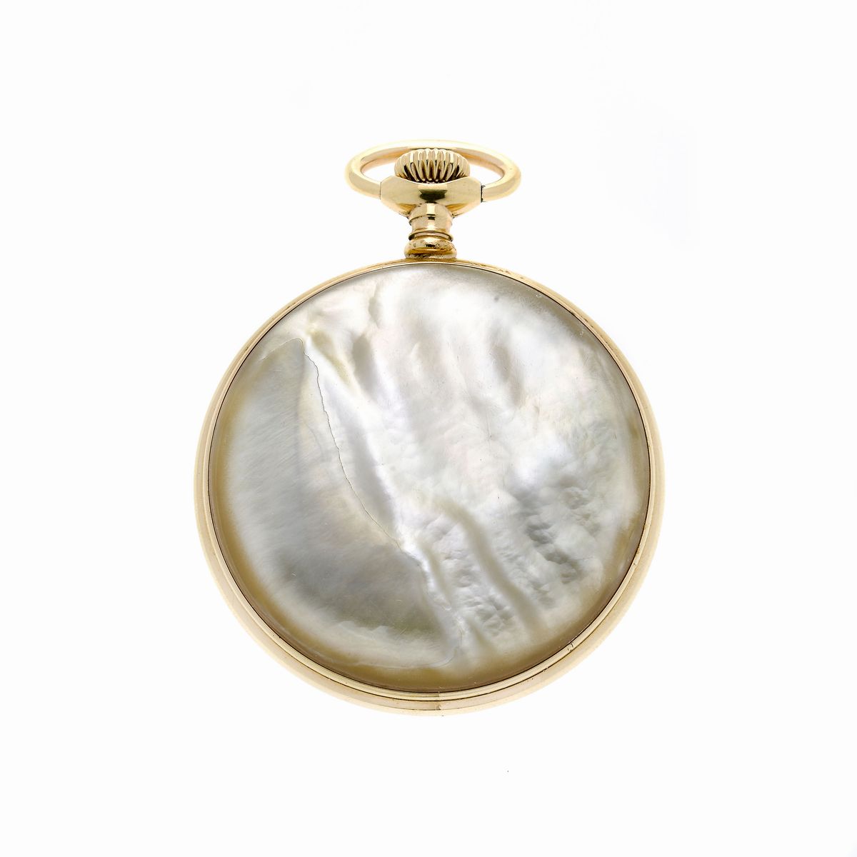 Orologio da Tasca in Metallo Dorato e Madreperla Hebdomas