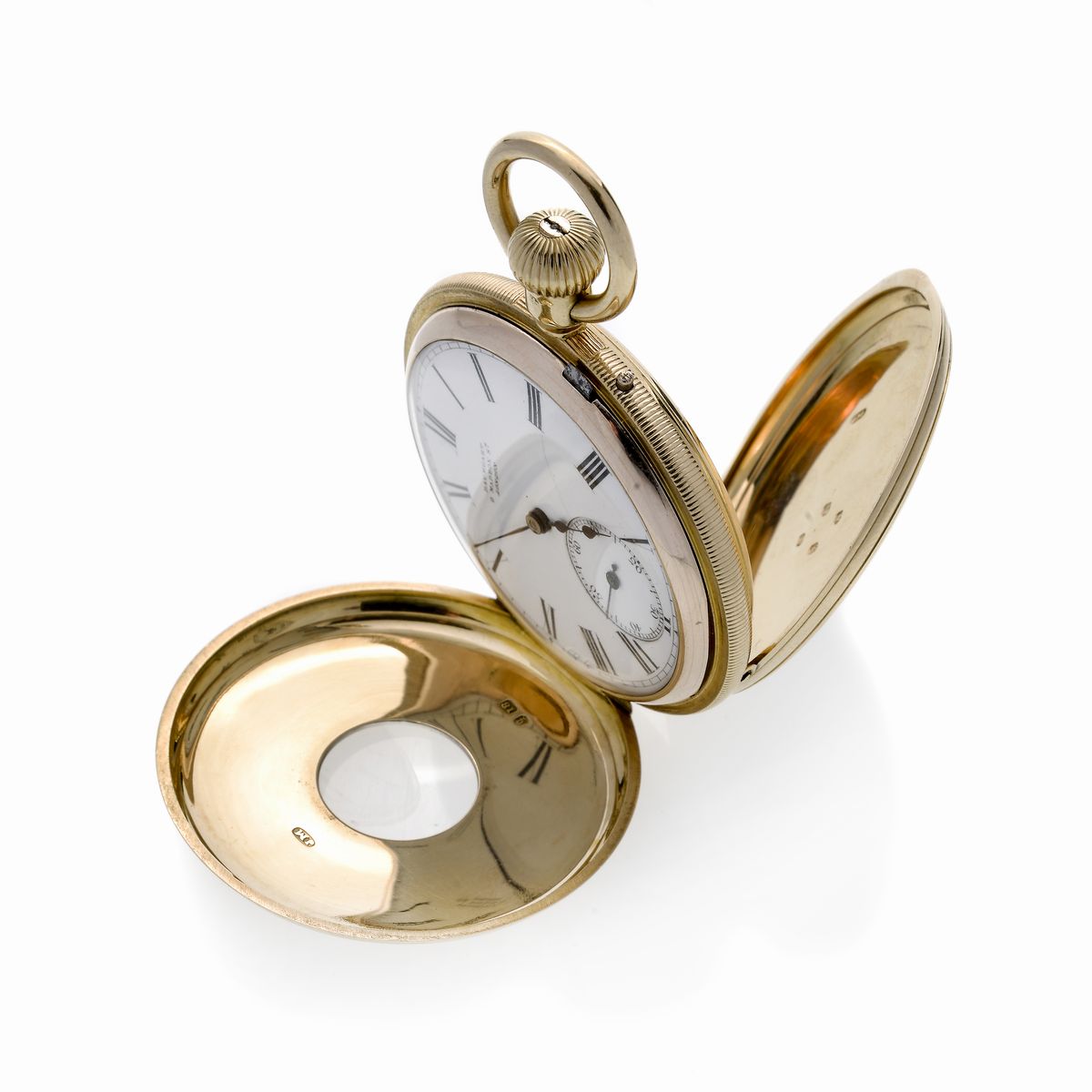 Orologio da Tasca "occhio di Bue" in Oro Giallo Baumgart
