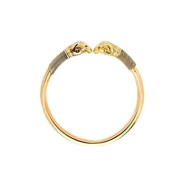 Rigid bracelet in yellow gold