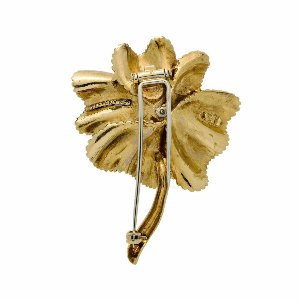 Tiffany & Co - Spilla a Fiore in Oro Giallo, Diamanti e Smalti Tiffany&co