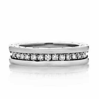Anello Eternè in Oro Bianco e Diamanti B Zero1 Bulgari
