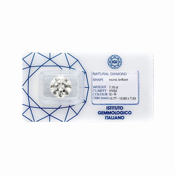 Diamante taglio brillante di ct 7.15