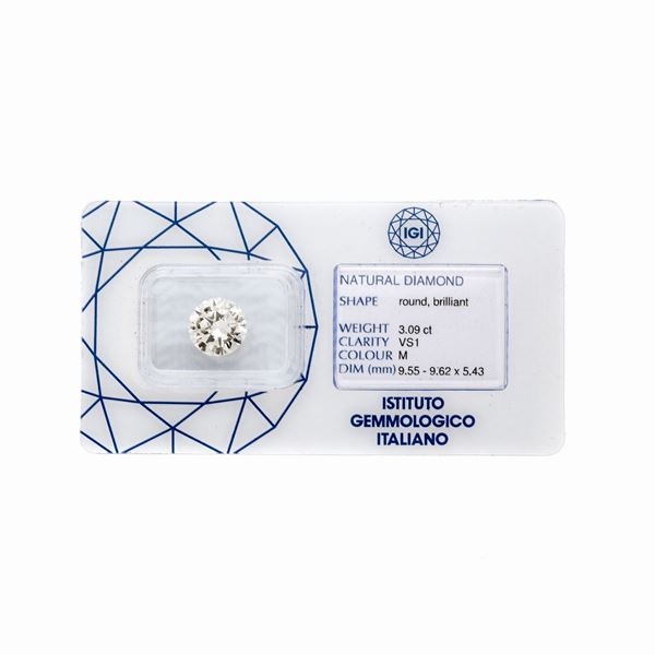 Brilliant cut diamond, 3.09 ct